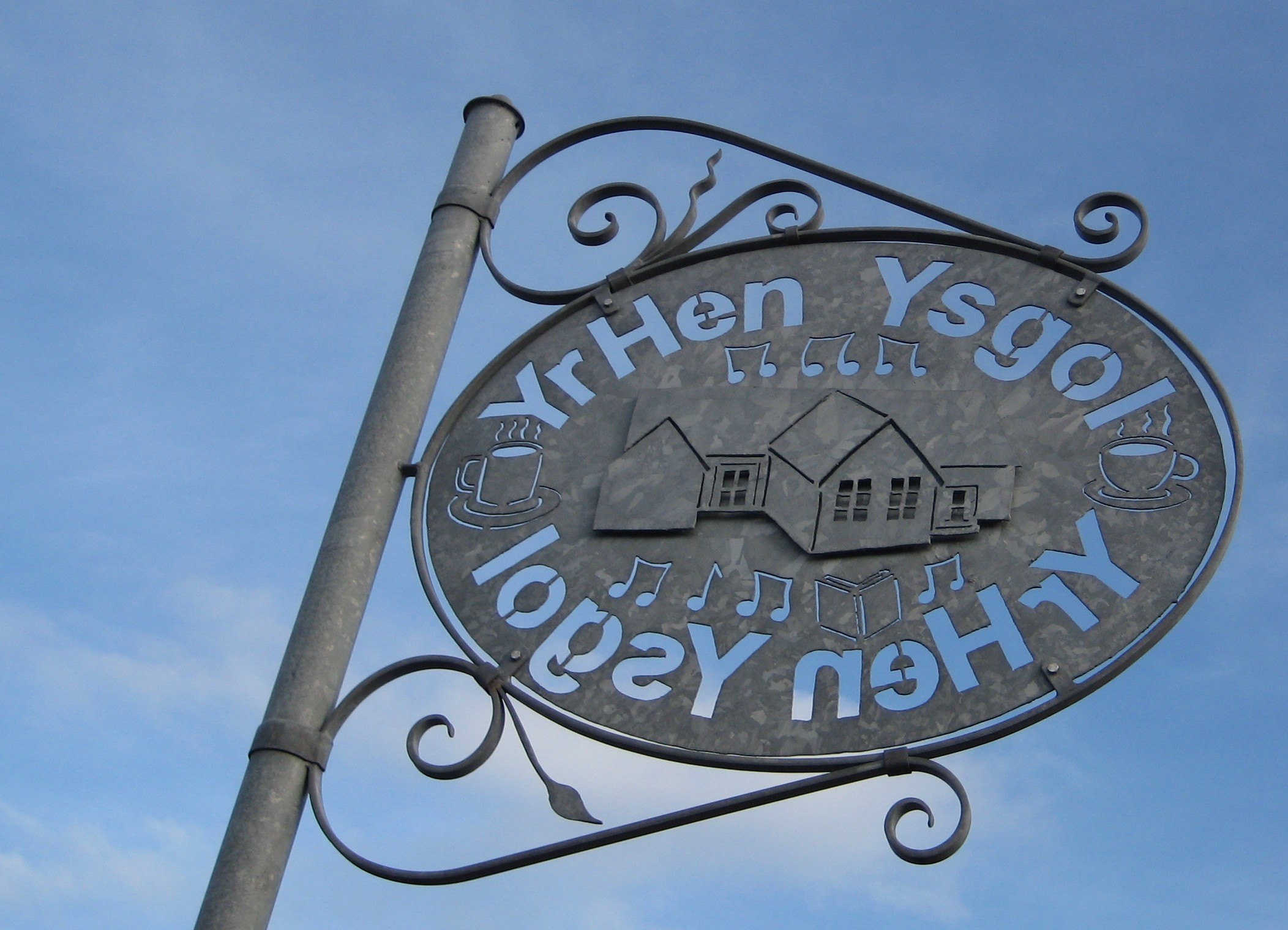 Sign by J E Thomas and Son, outside the old school