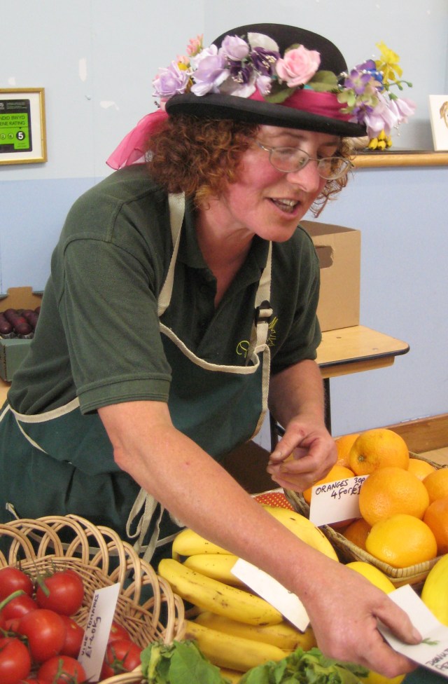 Just the hat for the fruit and vegetable stall
