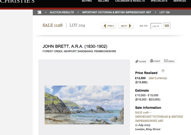 John Brett at Christie's