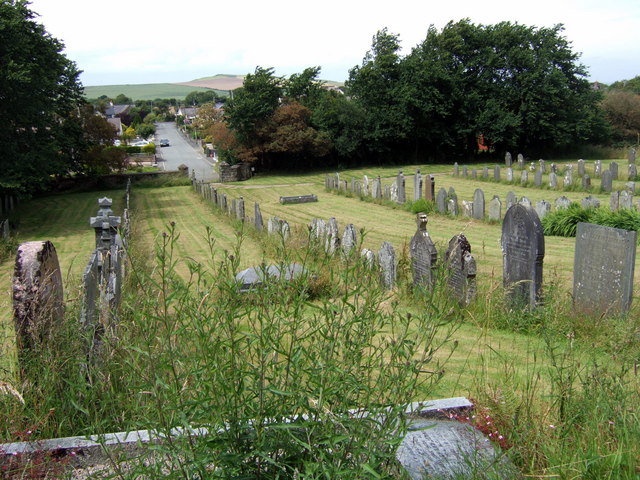 Machpelah cemetery The cemetery here, which is associated with Capel Tabor, was opened in 1834 and enlarged in 1906. Set on hillside above the village, it has a view across to Dinas Island and the sea to the north, very appropriate to the number of mariners buried here.  © Copyright ceridwen