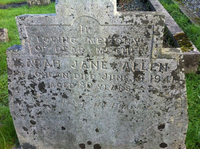 Grave of Sarah Allen Nevern
