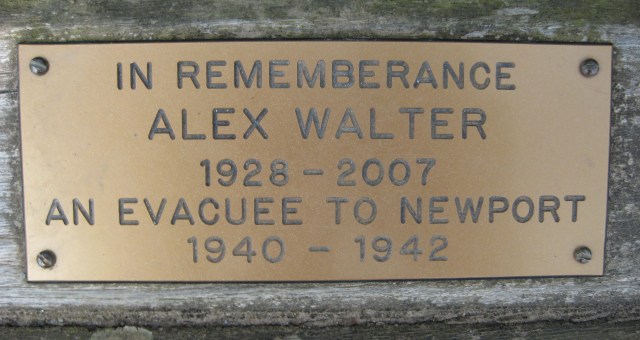 Alex Walter Evacuee bench
